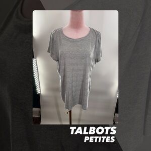 EUC Talbots Petite Shadow Stripe Tee